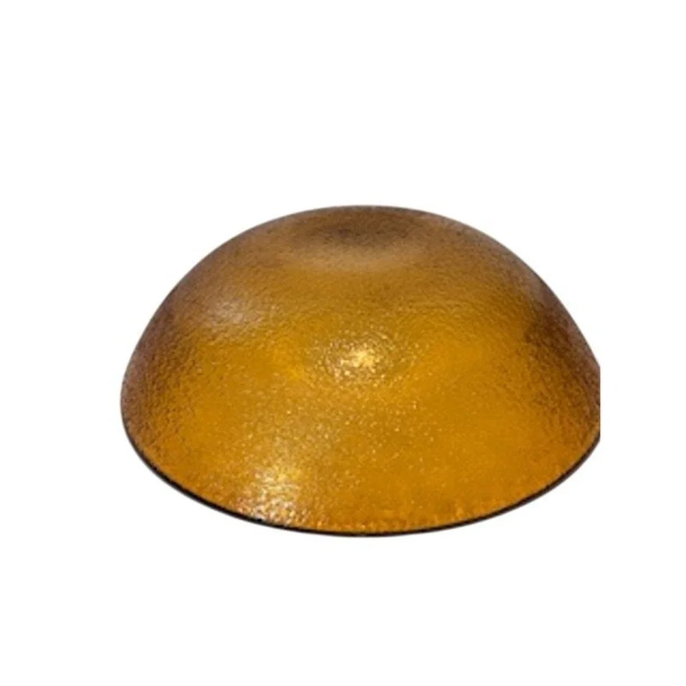 Vintage Imperial Co. Amber‎ Glass Serving Bowl Textured Weighted Serveware